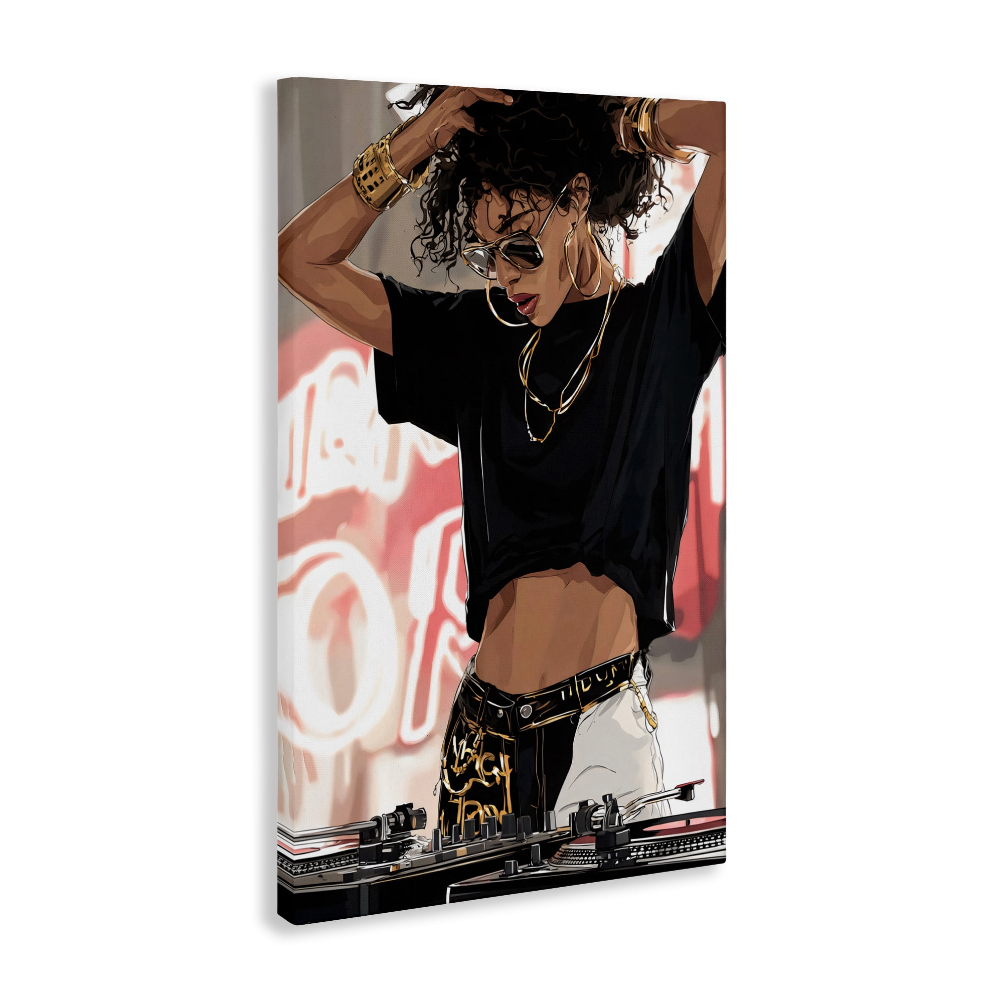 Stupell Industries Trendy Female DJ Musician Canvas Wall Art, design by Franklyn Gregory