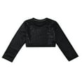thumbnail image 1 of Gibobby Blusas Manga Larga Niñas Traje de baile para niños, traje de lentejuelas de lunares, traje de actuación de manga larga, camiseta, disfraz de fiesta de Festival （Negro， 100.00), 1 of 5