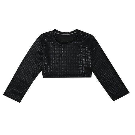 

Bjutir Casual Long Sleeve Tops For Toddler Children S Dance Polka Dot Sequin Long Sleeved Performance T Shirt Top Festival Party Costum