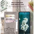 thumbnail image 3 of Designed for Moto G 5G 2024 Case Wallet,Women Flip Cover with Butterfly Emboss PU Leather Stand Credit Card Holders Slots Wrist Strap Protective Phone Case for Motorola Moto G 5G 2024 (Gray), 3 of 14
