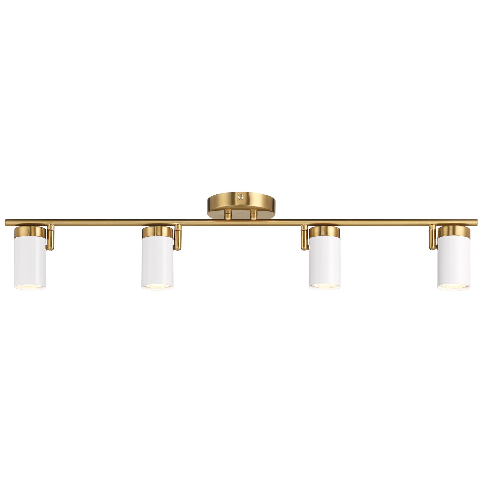 Pro Track 4-Light Heads LED Ceiling Track Light Fixture Kit GU10 Dimmable Directional Gold Black Modern Kitchen Bathroom 32 1/4" Wide