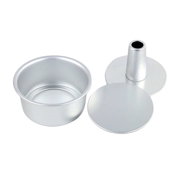 Jkung Food Cake Pan with Removable Bottom Non-Stick Chiffon Pound Cake Pan Hollow Core Cake Mold for Even Heat Baking