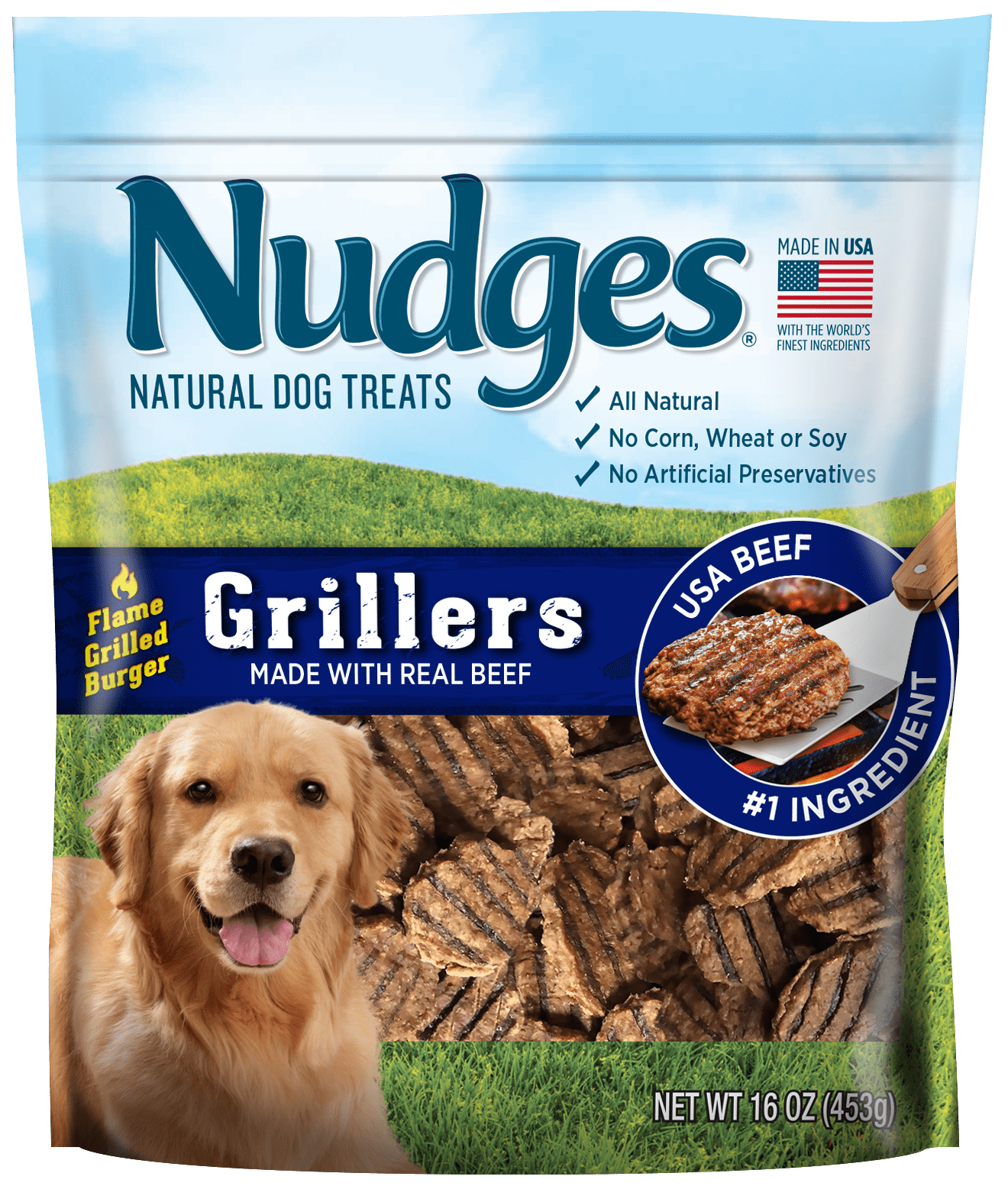 Nudges Grillers with Real Beef Dog Treats, 16 Oz.
