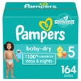 thumbnail image 1 of Pañales Pampers Baby Dry, tamaño 5, suministro para un mes (164 unidades), 1 of 8