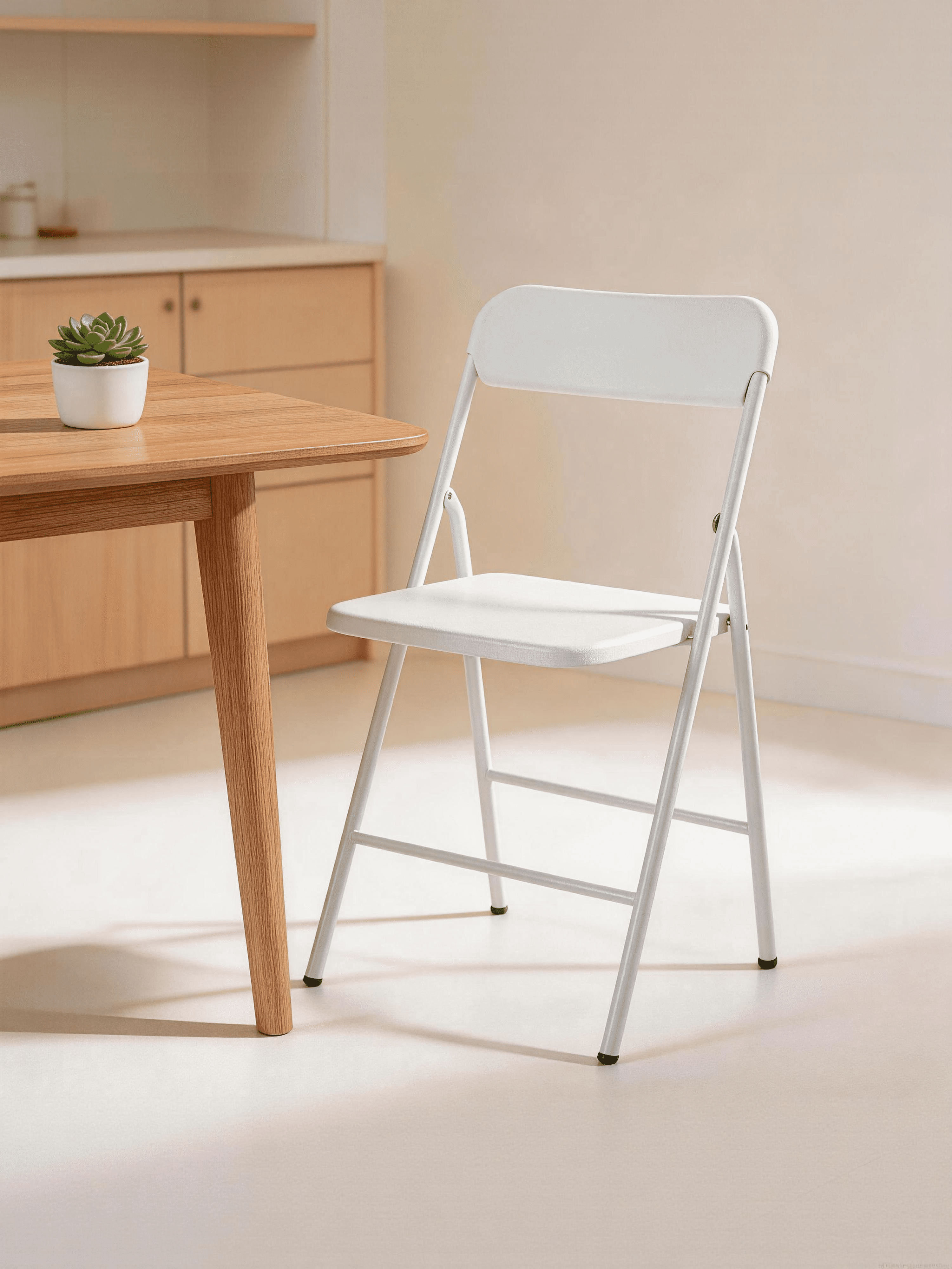4 Pack Folding Chairs with PP Cushion for Outside, Portable Stackable Commercial Metal Foldable Chairs with Steel Frame for Party Home Events Office Wedding