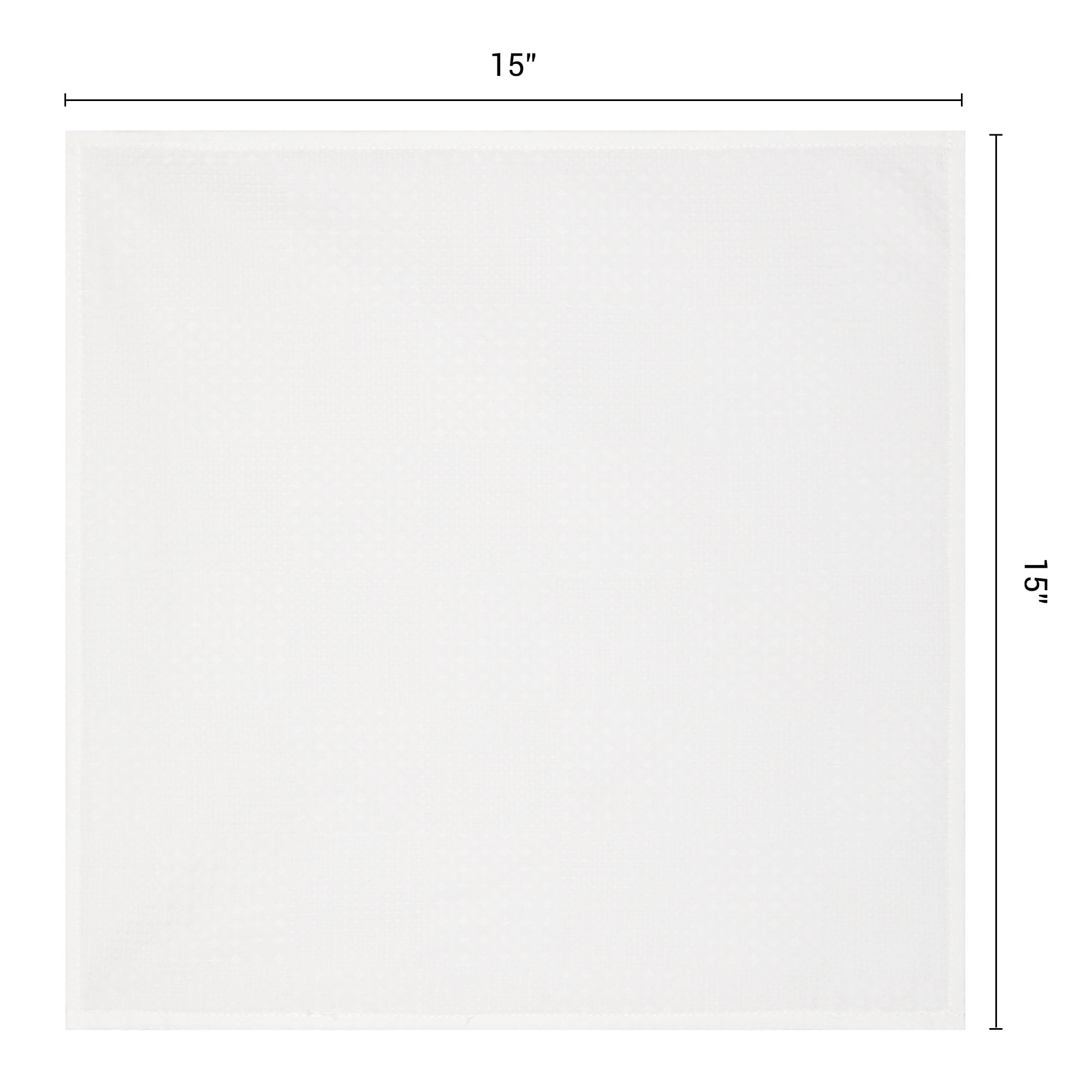 Unique Bargains 6Pcs Washable Dining Events Cloth Napkins White 15x15inch
