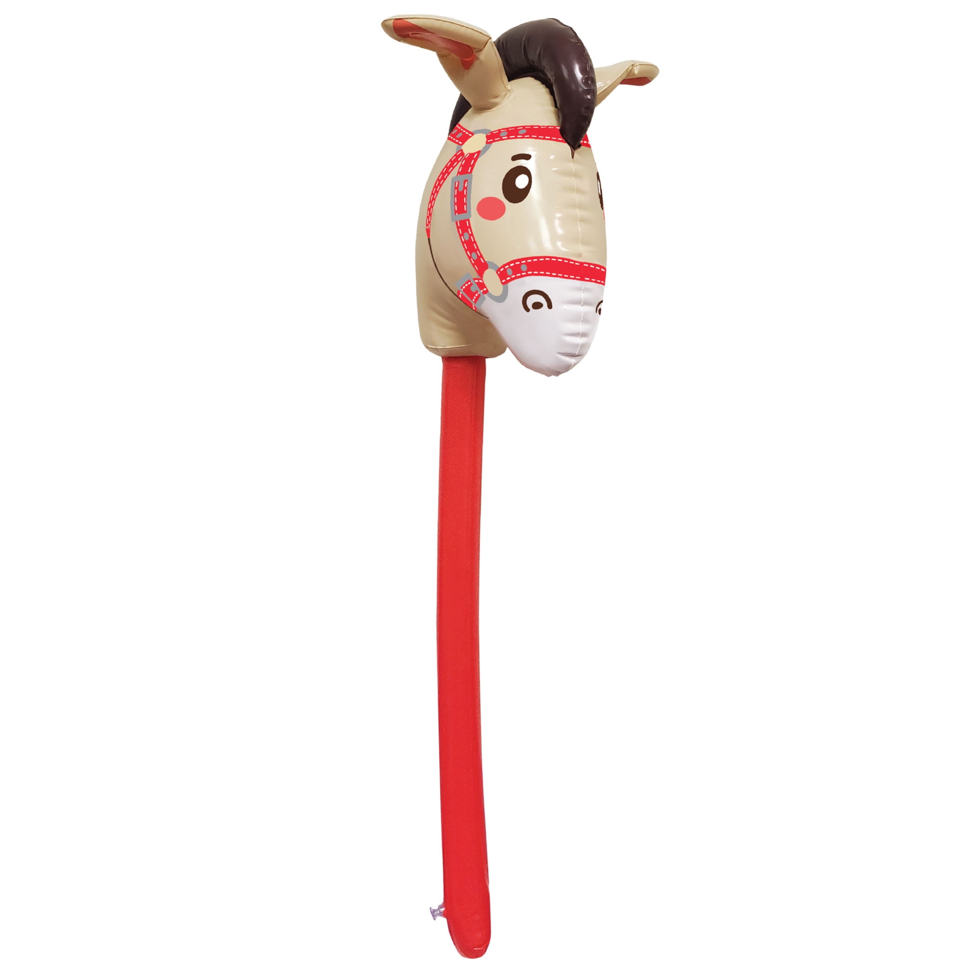 (2 pack) Way to Celebrate! 1ct Party Favors Plastic Inflatable Stick Horse, 37inch