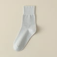 thumbnail image 2 of Women's Casual Thin Sweat Absorbent Solid Color Mid Tube Socks Classic Knit Stocking, 2 of 3