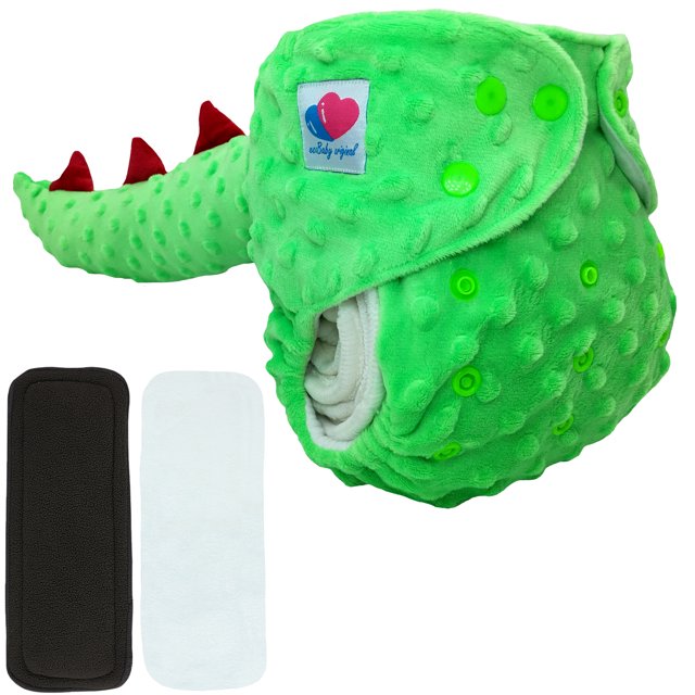 pañales de tela para bebés con cola de dinosaurio Ecobaby Original estampado