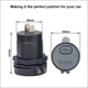 thumbnail image 2 of Cargador rápido USB C para coche, 12 V/24 V, QC 3.0, 64 W, doble toma, resistente al agua, con voltímetro LED, para coche, motocicleta, barco, caravana, 2 of 5