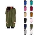 thumbnail image 1 of Robe T-Shirt à Manches Longues pour Femmes 2026, Col Rond Décontracté, avec Poches, Mini Robes, 1 of 5