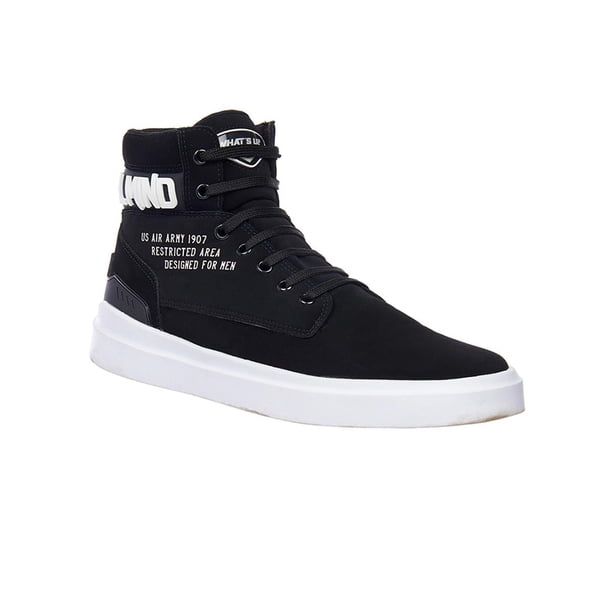 Tenis En Botín Para Hombre Moda Casual Tipo Ante negro 29 What's Up 024C1L