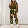 thumbnail image 2 of Haiem Happy Halloween Floral Pattern Women’s Long-sleeve Sleepwear,Sleepwear Set,2-piece Loungewear Set,Soft PJs Comfy Nightwear with Pockets-XX-Large, 2 of 7