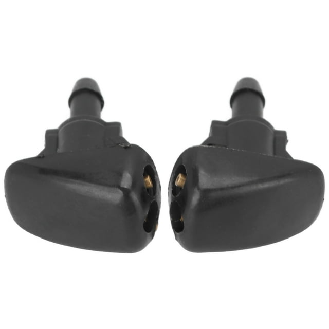 Windshield Washer Nozzle, 2pcs Front Windshield Nozzle Black ABS High Strength Windscreen Washer Jet Replacement For