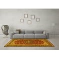 thumbnail image 3 of Ahgly Company Machine Washable Indoor Rectangle Medallion Yellow Traditional Area Rugs, 3' x 5', 3 of 4