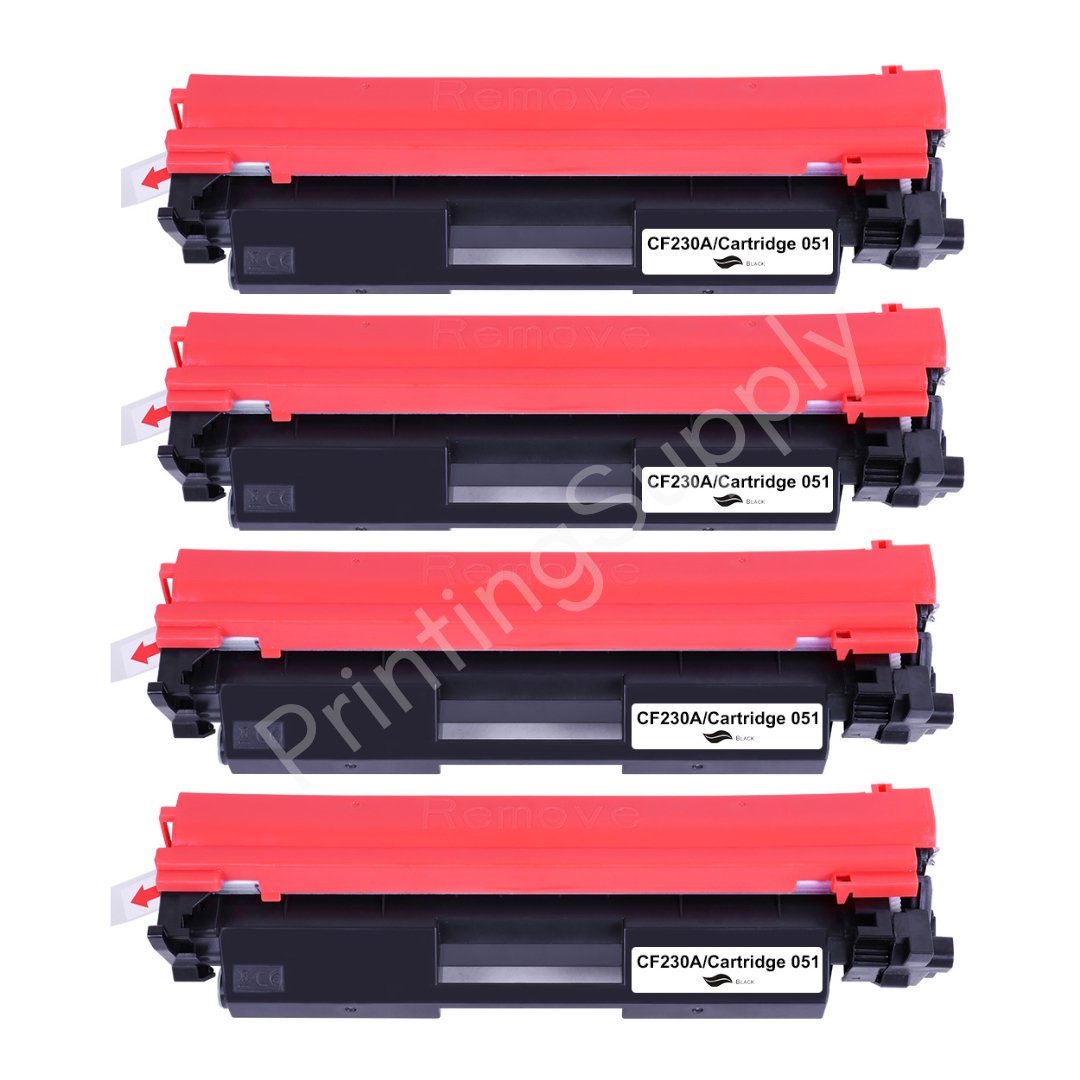 4 Pack New Toner Cartridge For HP 30A CF230A Compatible with HP