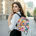 thumbnail image 6 of FORMRS Mini Backpack Purse for Women Travel Daypack Casual Shoulder Bag, Watercolor Circles, 6 of 7