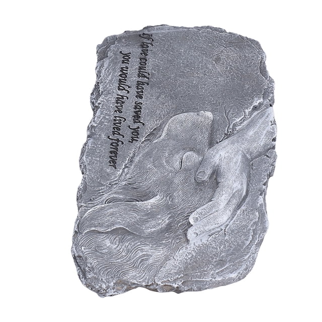 Piedra Conmemorativa Para Mascotas ANGGREK Comodidad Corazón Herido Resistente A La Intemperie Resina Exquisita