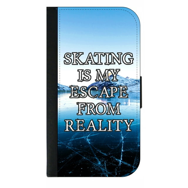 Skating Is My Escape From Reality - Galaxy s10p Case - Galaxy s10 Plus Case - Galaxy s10 Plus Wallet Case - s10 Plus Case Wallet - Galaxy s10 Plus Case Wallet - s10 Plus Case Flip Cover