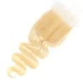 thumbnail image 2 of 4x4 Body Wave Lace Closure 14 Inch Brazilian Remy Blonde 613 Color Human Hair Closure Bleached Knots With Baby Hair, 2 of 4