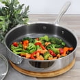 thumbnail image 5 of Oster Modessa 4.5 Quart Nonstick Triply Stainless Steel Saute Pan with Honeycomb Design in Silver, 5 of 5