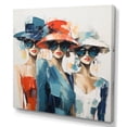 thumbnail image 2 of Designart "Woman With Stylish Hats III" Fashion Wall Art Living Room, 2 of 5