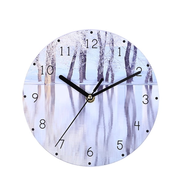 Tablero de densidad, reloj de pared redondo, tictac, movimiento de cuarzo, sala de estar, dormitorio, reloj decorativo Scienceny JJ23605-01B