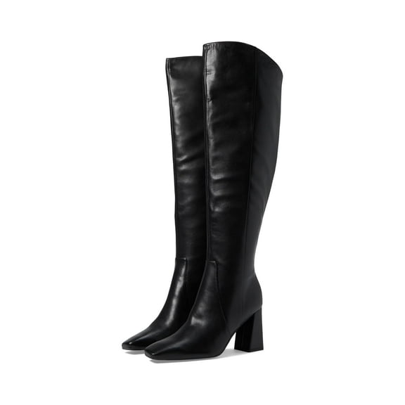 Naturalizer Women's Lyric Over The Knee Boots Black Leather Wide Calf 7.5M