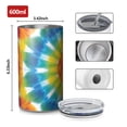 thumbnail image 4 of 20oz Coffee Tumblers Colorful Rainbow Tie Dye Spiral Pattern Stainless Steel Vacuum Insulated Travel Tumbler Coffee Cups Mug with Lid and Straw with Cleaning Brush for Cold & Hot Drinks, 4 of 5