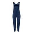 thumbnail image 3 of Women's Brushed Overalls Bibs And Adjustable Suspenders With Warm Winter Ski Pants Wide Pants Jumpsuits for Women Woman Jumpsuit Tuxedo for Women Sexy Heist Overalls Bodysuit with Long Sleeves Women, 3 of 4