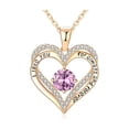 thumbnail image 1 of Piedra de Nacimiento de Junio, Collar de Oro Rosa de 18K, Regalo de Joyería de Cumpleaños para Mujer, Novia, Hija, Regalo de Cumpleaños para Esposa, Regalo Del Día de San Valentín, 1 of 5