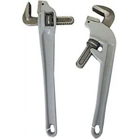 14" Adjustable Aluminum Pipe Wrench Set (90 Degree and 45 Degree)