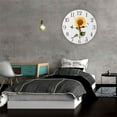 thumbnail image 4 of Reloj de pared redondo con números arábigos y girasol para decoración del hogar y la oficina (3), 4 of 10