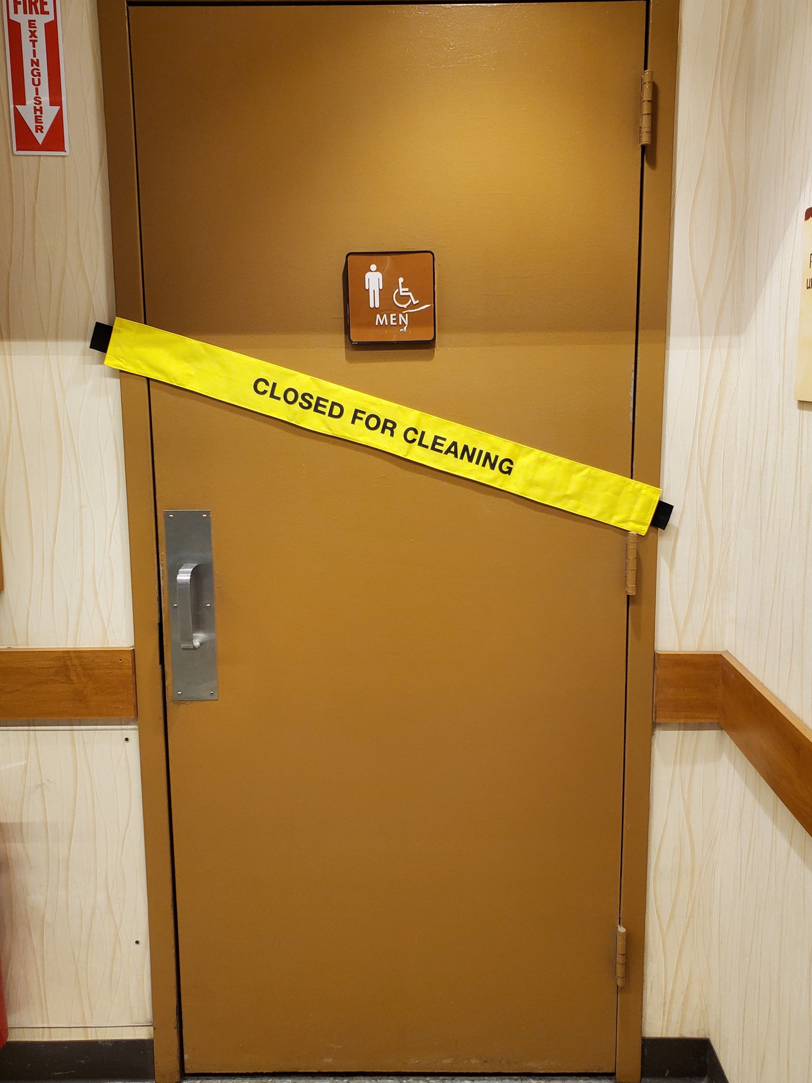 HAYLINS Restroom Closed for Cleaning Sign with Magnetic Ends (2 Pack