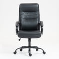 thumbnail image 4 of Noble House Geoff 44" High Back PU Office Chair, Ergonomic Adjustable Height and Wide Cushioned Seat, Black, 4 of 6
