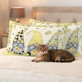 thumbnail image 3 of Rustic Lemon Gnomes Outdoor Pillow Covers Pack of 2 Summer Fruit Leaves Linen Yellow Border Waterproof Throw Pillow Covers Decorative Cushion Cases for Patio Garden Tent Balcony Couch 20x12 inch, 3 of 9