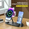 thumbnail image 3 of Soporte cargador inalámbrico magnético LED 8 en 1 para iPhone/i-Watch/AirPods Estación de carga rápida, 3 of 6