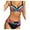 Multicolor, variant on Cathalem Womens Bathing Suits Bikini Push Up Twist Front Spaghetti Straps Ruched Two Piece Swimsuit Bathing Suit (Multicolor,L)