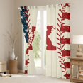 thumbnail image 3 of jejeloiu Baseball Games Blackout Curtains Set of 2 (52x84 Each),Letter K Monogrammed Window Curtains For Boys Kids, 3 of 6