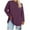 Purple, variant on qolati Plus Size Tops for Women Oversized Long Sleeve Crewneck Basic Tshirts Comfy Solid Basic Loose Fit Blouses Tunics