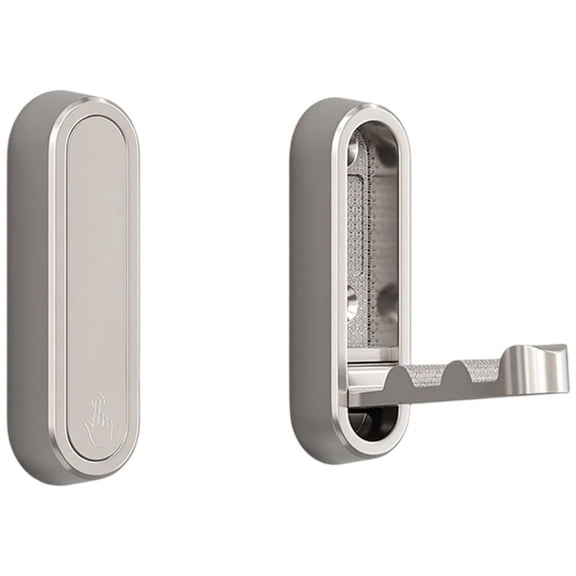 Folding Wall Hooks, Heavy Duty Foldable Coat Hooks Bathroom Towel Hooks for Kitchen, Bathroom Hanging Coats, Towel, Hangers, Hat, Backpacks, Bags Keys (Silver, 1Pcs)