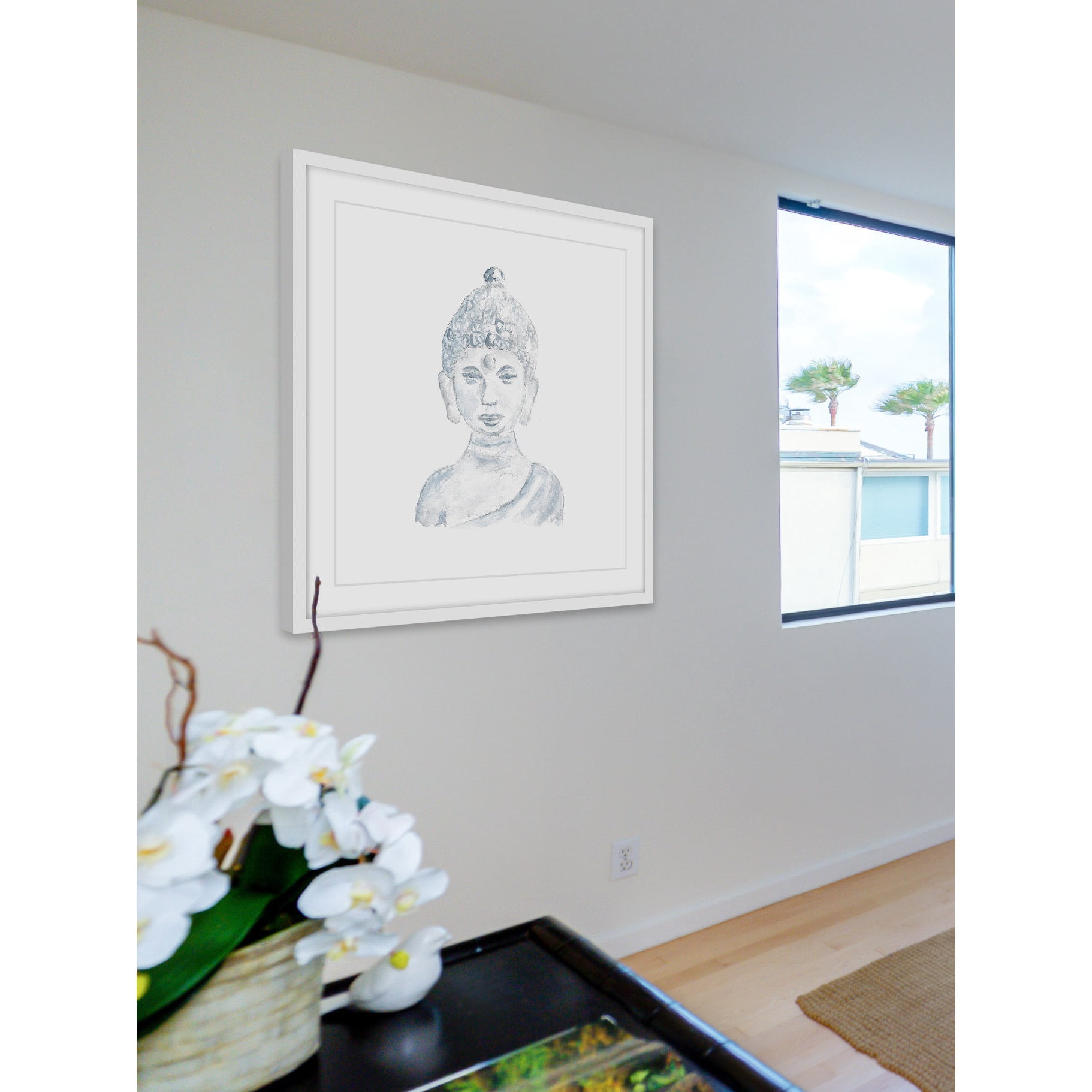 Marmont Hill 'Buddha Statue' by Thimble Sparrow Framed Painting Print