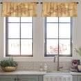 thumbnail image 3 of LALILO Kitchen Curtain Valance Vintage Europe Map With Rod Pocket Window Curtain 52"x 18" Set of 2, 3 of 5