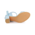 thumbnail image 6 of BLISSFUL STEP Outfit Women's Sandals Ankle Tie Back Open Toe Block Heels Sky Blue 8, 6 of 8