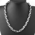 thumbnail image 6 of EOEMY 7-40" 316L Stainless Steel Hollow Out Coffee Beads Bean Chain Neklace Men Women-24Inch Or 61Cm-12mm-Silver, 6 of 6