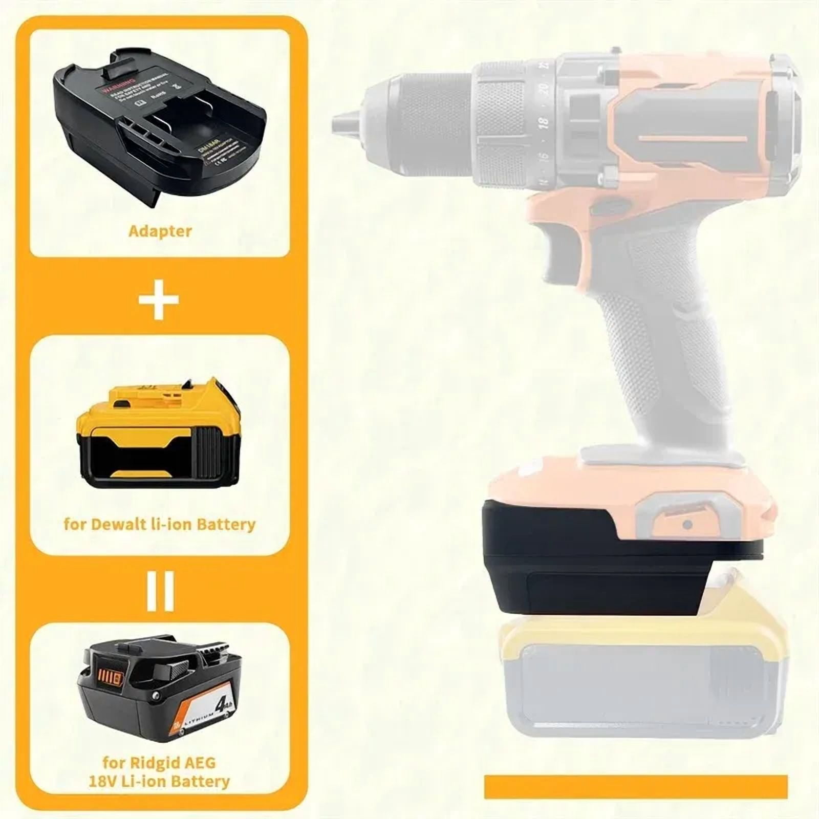 Battery Adapter Converter for De*walt 20V or Mil*wau*kee 18V Li-ion Battery to for Ridgid /AEG 18V Cordles Power Tools Use