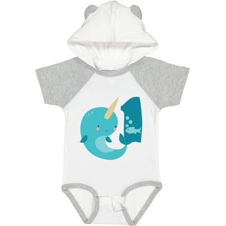 

Inktastic Narwhal 1st Birthday Gift Baby Boy or Baby Girl Bodysuit