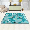 thumbnail image 3 of SKYSONIC Seamless Shark Pattern Lightweight Carpet Mats Area Soft Rugs Floor Mat Rug Decoration for Kids Room Living Room Bedroom 72 x 48 inches, 3 of 6