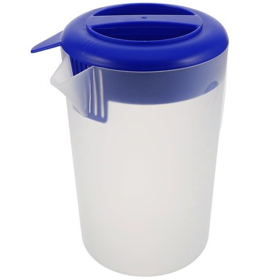 Plastic Pitcher with Lid 5 L Drink Jug Fridge Water Carafe Jug with Handle Beverage Milk Pitcher for Hot and Cold Beverages