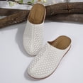 thumbnail image 5 of Domuza Closed Toe Slippers for Women Casual Comfortable Slip on Sandals Summer Casual Walking Platform Slides,Lightweight Non Slip Summer Beach Footwear White 10（EU-43）, 5 of 6